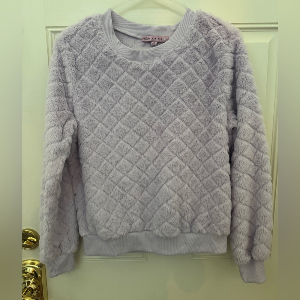 Crave Fame Fluffy teddy bear sweatshirt